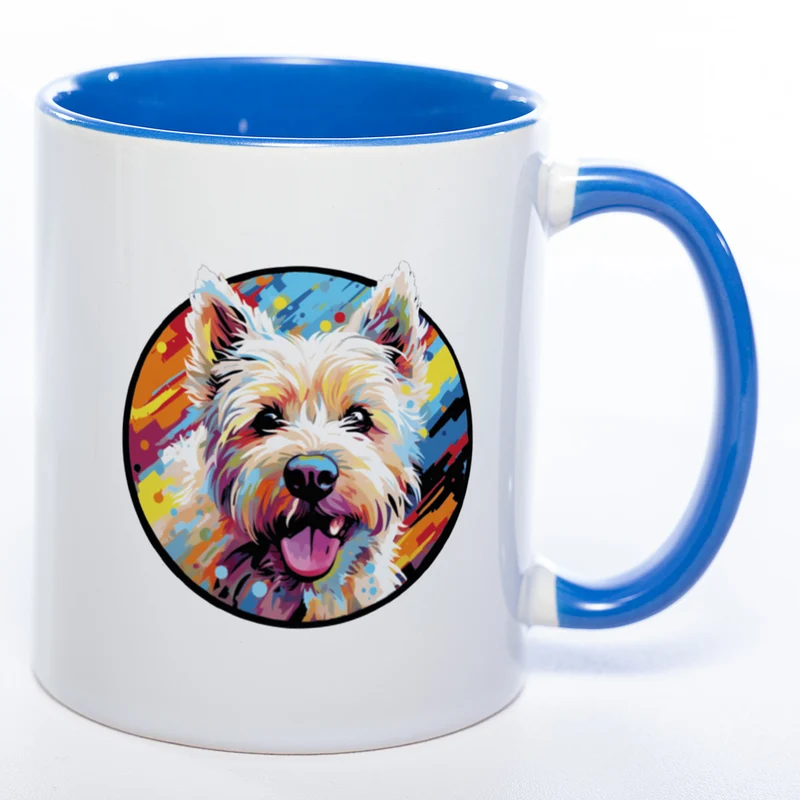 Mug Art Tasse mit Westhighland Terrier Motiv 3 & wahlweise mit NAMEN - Kaffeetasse StickyWorld Exclusive