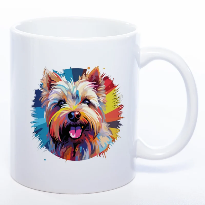 Mug Art Tasse mit Westhighland Terrier Motiv 2 & wahlweise mit NAMEN - Kaffeetasse StickyWorld Exclusive