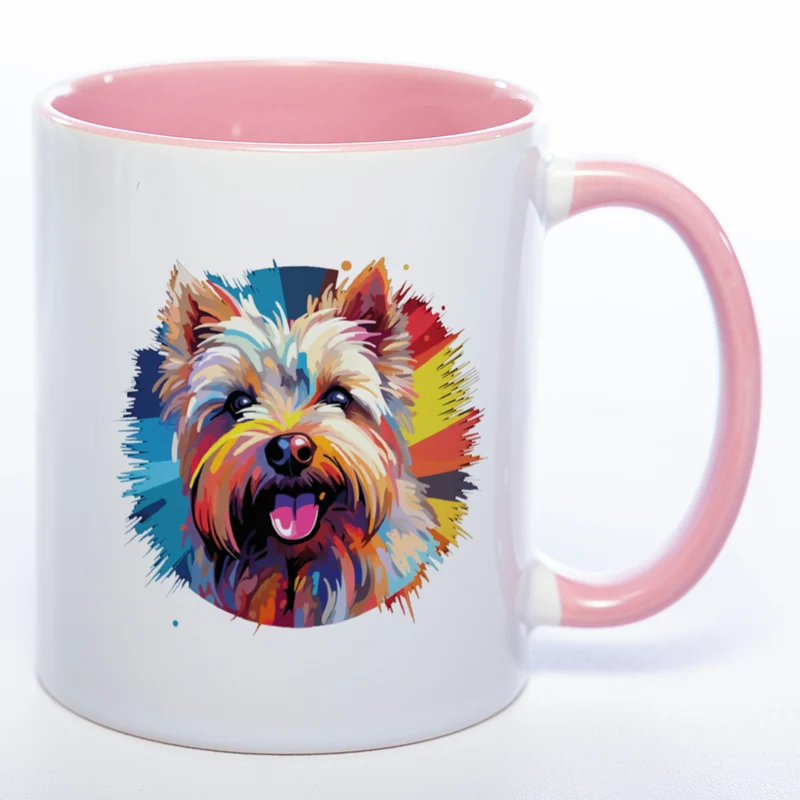 Mug Art Tasse mit Westhighland Terrier Motiv 2 & wahlweise mit NAMEN - Kaffeetasse StickyWorld Exclusive