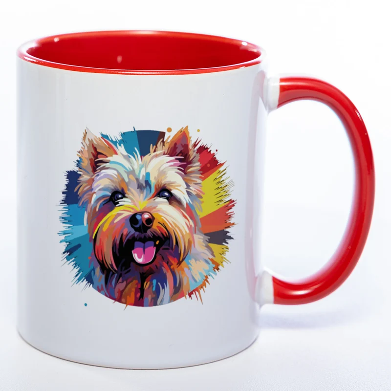 Mug Art Tasse mit Westhighland Terrier Motiv 2 & wahlweise mit NAMEN - Kaffeetasse StickyWorld Exclusive