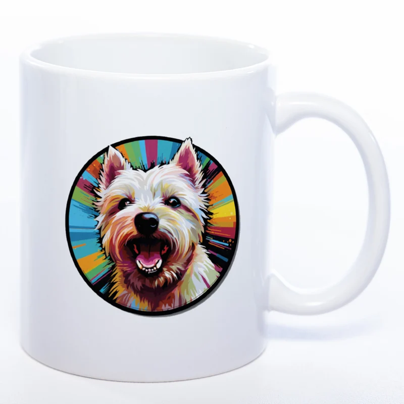 Mug Art Tasse mit Westhighland Terrier & wahlweise mit NAMEN - Kaffeetasse StickyWorld Exclusive