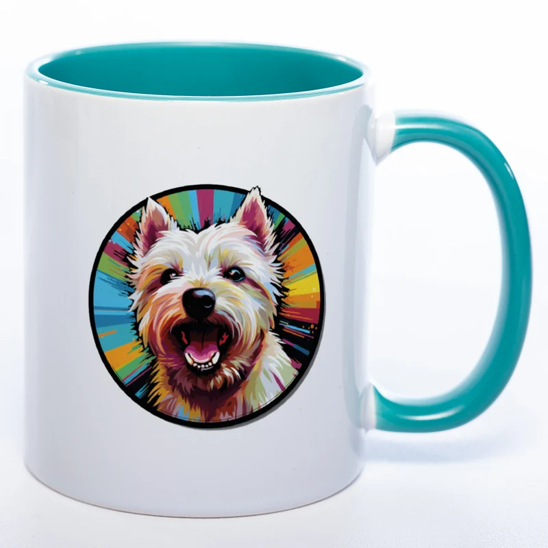 Mug Art Tasse mit Westhighland Terrier & wahlweise mit NAMEN - Kaffeetasse StickyWorld Exclusive