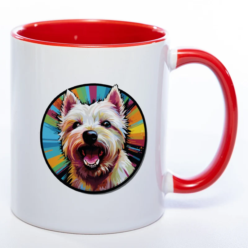 Mug Art Tasse mit Westhighland Terrier & wahlweise mit NAMEN - Kaffeetasse StickyWorld Exclusive