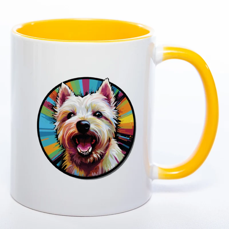 Mug Art Tasse mit Westhighland Terrier & wahlweise mit NAMEN - Kaffeetasse StickyWorld Exclusive