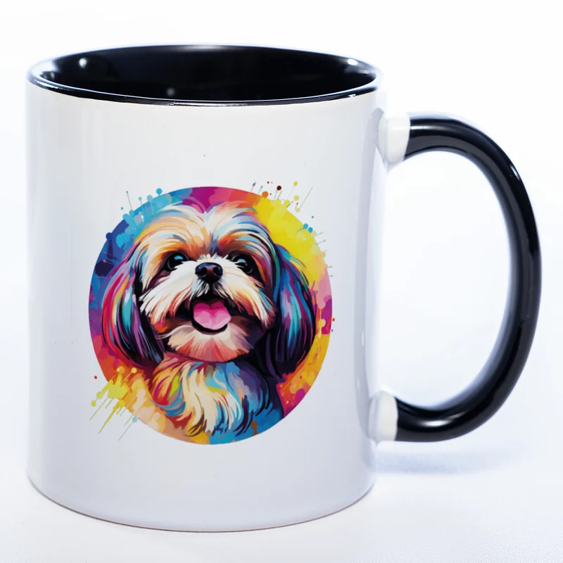 Mug Art Tasse mit Shih Tzu Motiv 2 & wahlweise mit NAMEN - Kaffeetasse StickyWorld Exclusive