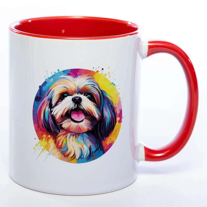 Mug Art Tasse mit Shih Tzu Motiv 2 & wahlweise mit NAMEN - Kaffeetasse StickyWorld Exclusive