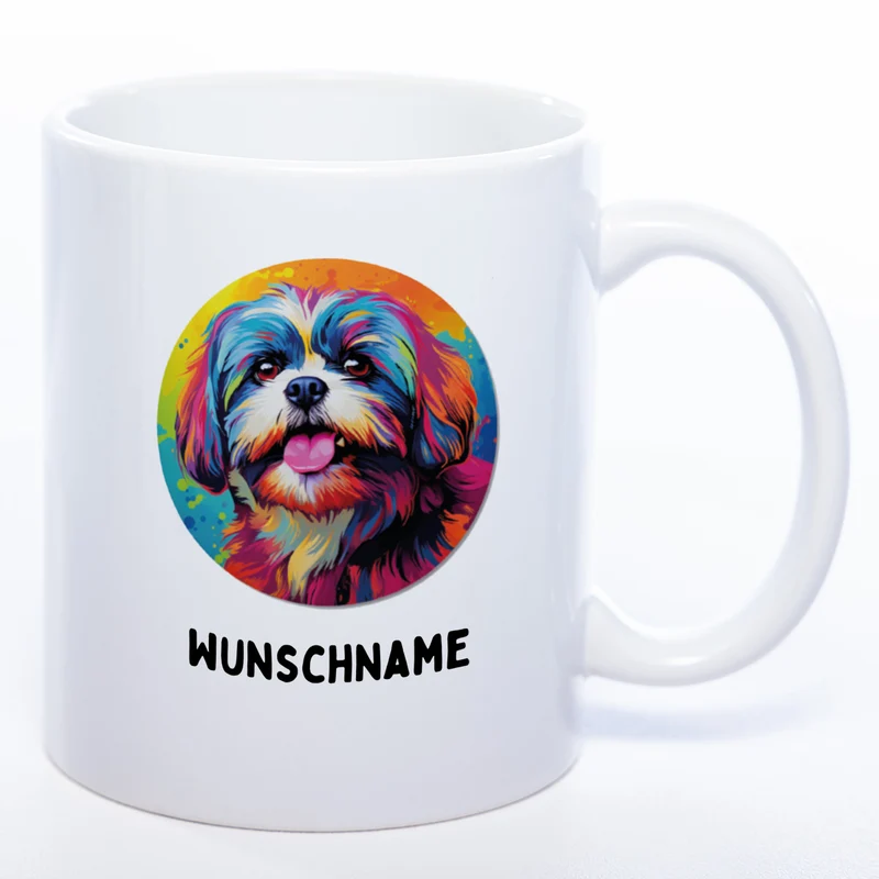 Mug Art Tasse mit Shih Tzu wahlweise mit NAMEN- Kaffeetasse StickyWorld Exclusive