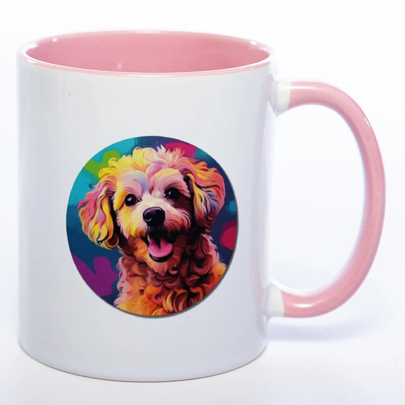 Mug Art Tasse mit Pudel Motiv 2 & wahlweise mit NAMEN - Kaffeetasse StickyWorld Exclusive