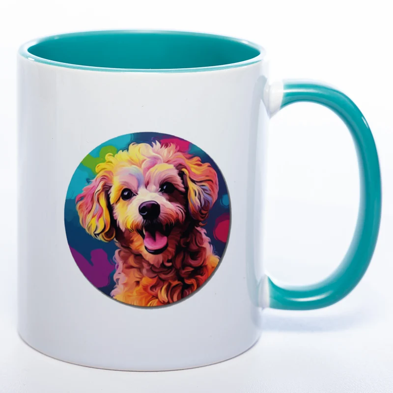 Mug Art Tasse mit Pudel Motiv 2 & wahlweise mit NAMEN - Kaffeetasse StickyWorld Exclusive