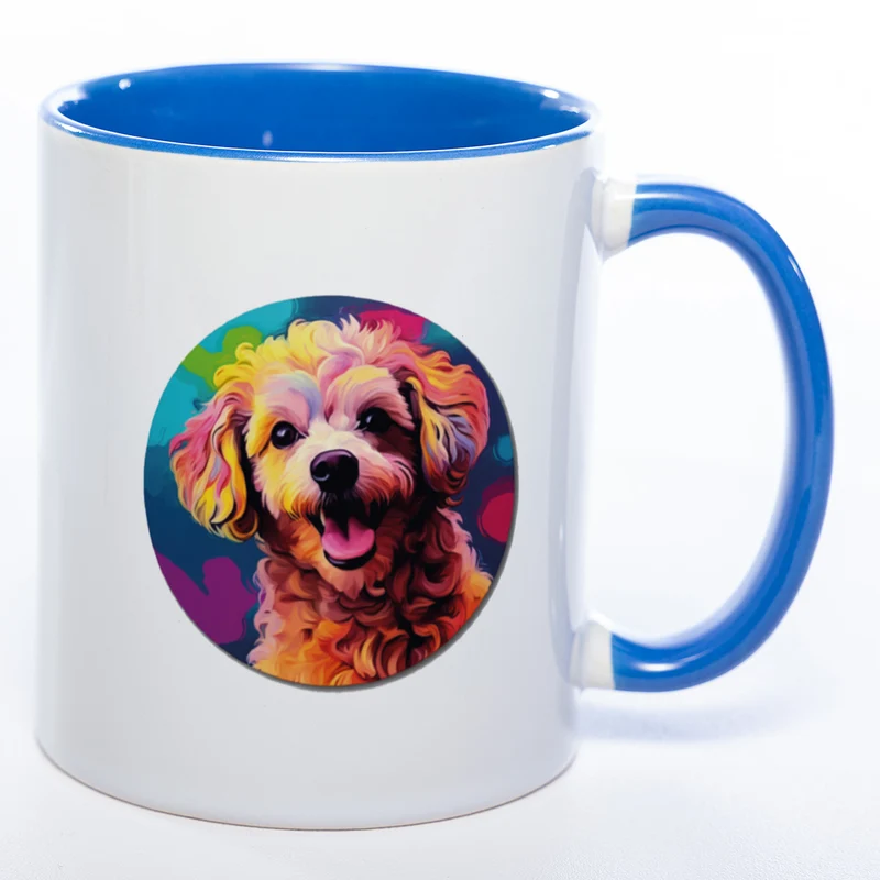 Mug Art Tasse mit Pudel Motiv 2 & wahlweise mit NAMEN - Kaffeetasse StickyWorld Exclusive