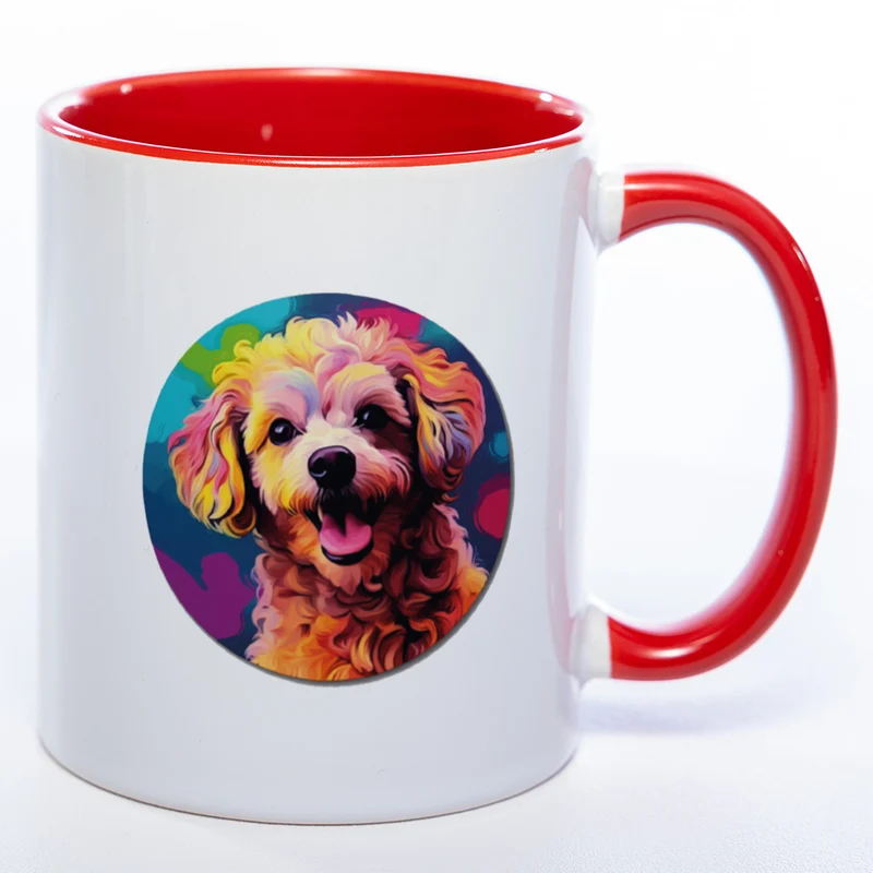 Mug Art Tasse mit Pudel Motiv 2 & wahlweise mit NAMEN - Kaffeetasse StickyWorld Exclusive