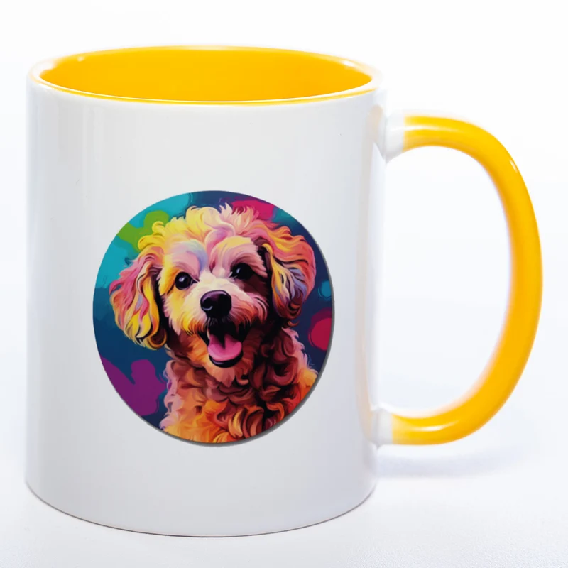 Mug Art Tasse mit Pudel Motiv 2 & wahlweise mit NAMEN - Kaffeetasse StickyWorld Exclusive