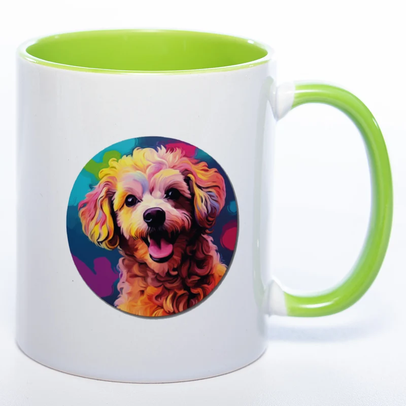 Mug Art Tasse mit Pudel Motiv 2 & wahlweise mit NAMEN - Kaffeetasse StickyWorld Exclusive