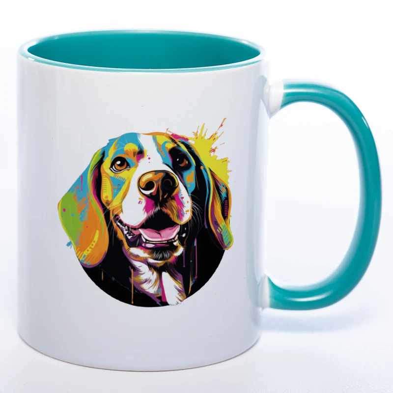 Mug Art Tasse mit Beagle Motiv 3 & wahlweise mit NAMEN - Kaffeetasse StickyWorld Exclusive