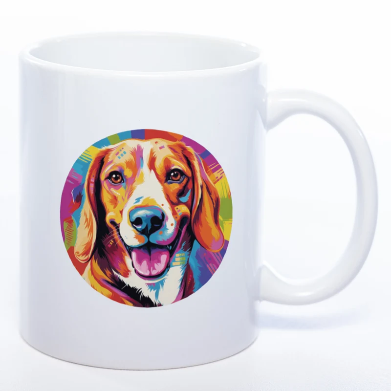 Mug Art Tasse mit Beagle Motiv 2 & wahlweise mit NAMEN- Kaffeetasse StickyWorld Exclusive