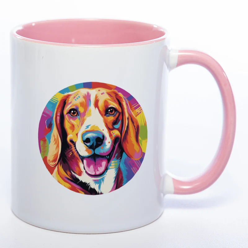 Mug Art Tasse mit Beagle Motiv 2 & wahlweise mit NAMEN- Kaffeetasse StickyWorld Exclusive