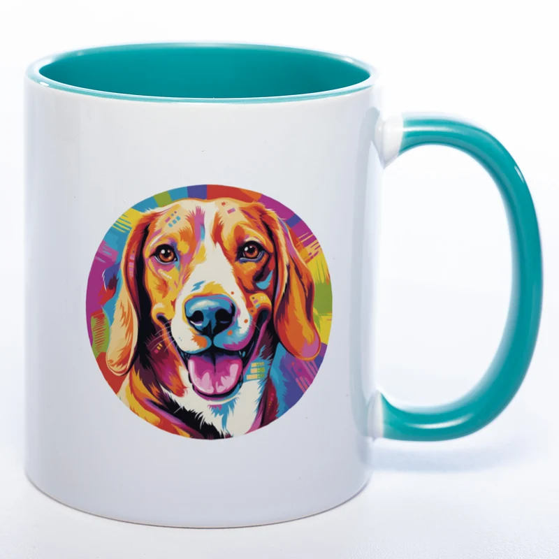 Mug Art Tasse mit Beagle Motiv 2 & wahlweise mit NAMEN- Kaffeetasse StickyWorld Exclusive