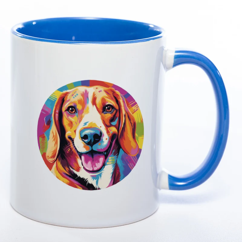 Mug Art Tasse mit Beagle Motiv 2 & wahlweise mit NAMEN- Kaffeetasse StickyWorld Exclusive