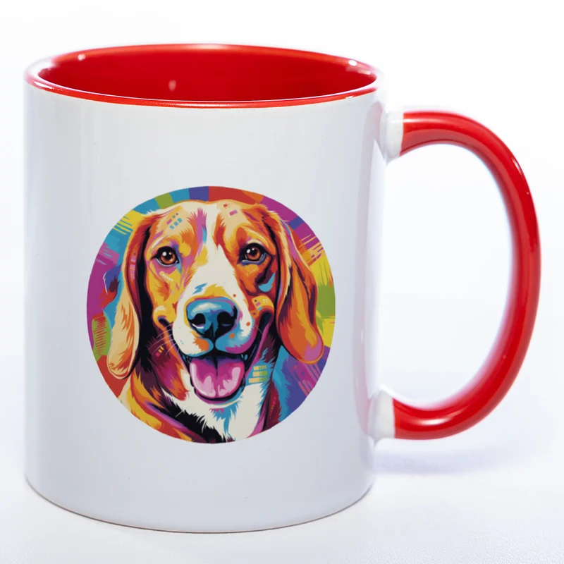 Mug Art Tasse mit Beagle Motiv 2 & wahlweise mit NAMEN- Kaffeetasse StickyWorld Exclusive