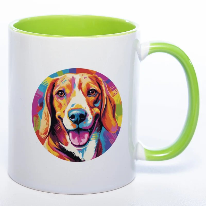 Mug Art Tasse mit Beagle Motiv 2 & wahlweise mit NAMEN- Kaffeetasse StickyWorld Exclusive