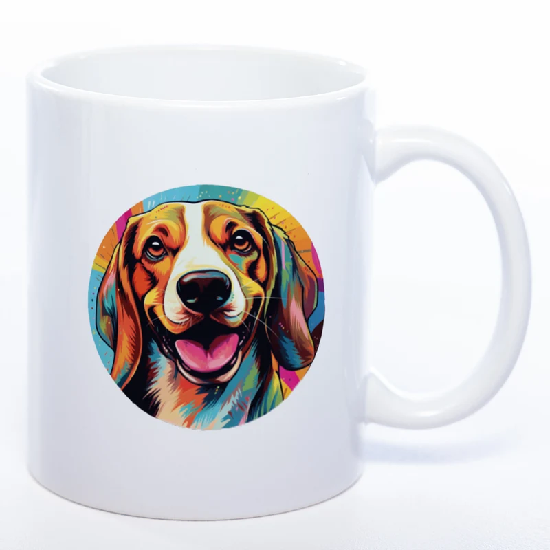 Mug Art Tasse mit Beagle & wahlweise mit NAMEN- Kaffeetasse StickyWorld Exclusive
