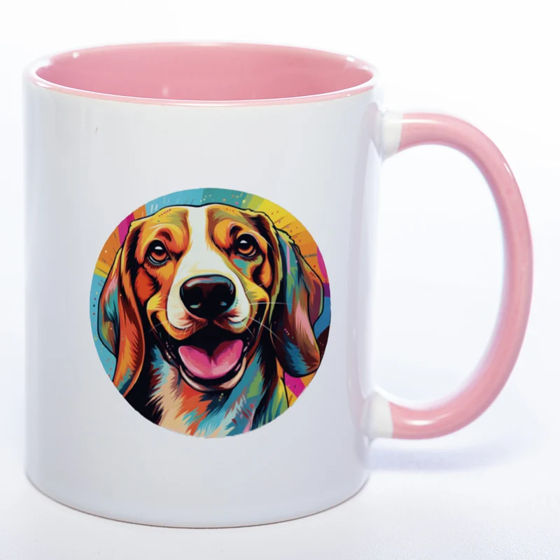 Mug Art Tasse mit Beagle & wahlweise mit NAMEN- Kaffeetasse StickyWorld Exclusive