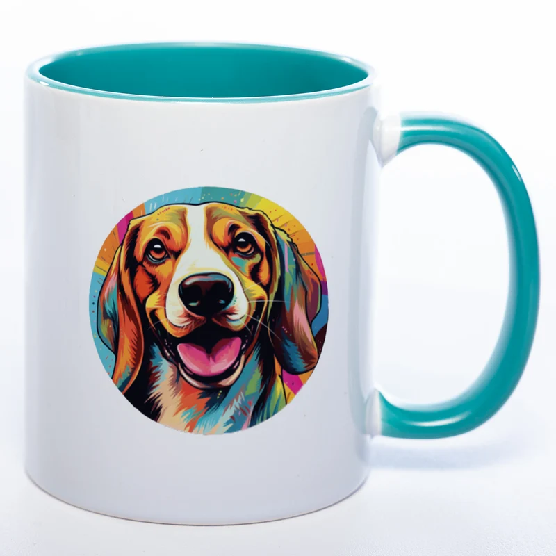 Mug Art Tasse mit Beagle & wahlweise mit NAMEN- Kaffeetasse StickyWorld Exclusive