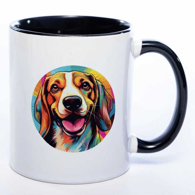 Mug Art Tasse mit Beagle & wahlweise mit NAMEN- Kaffeetasse StickyWorld Exclusive
