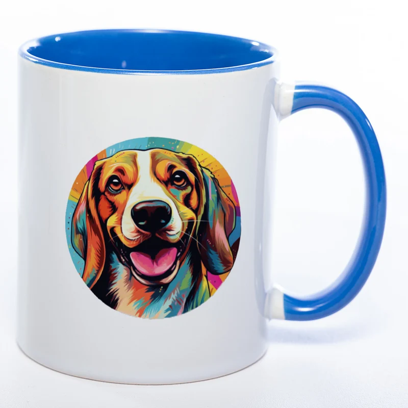 Mug Art Tasse mit Beagle & wahlweise mit NAMEN- Kaffeetasse StickyWorld Exclusive
