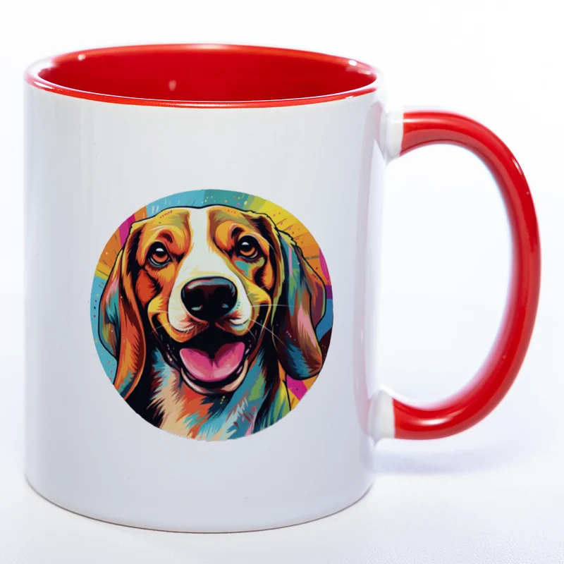 Mug Art Tasse mit Beagle & wahlweise mit NAMEN- Kaffeetasse StickyWorld Exclusive