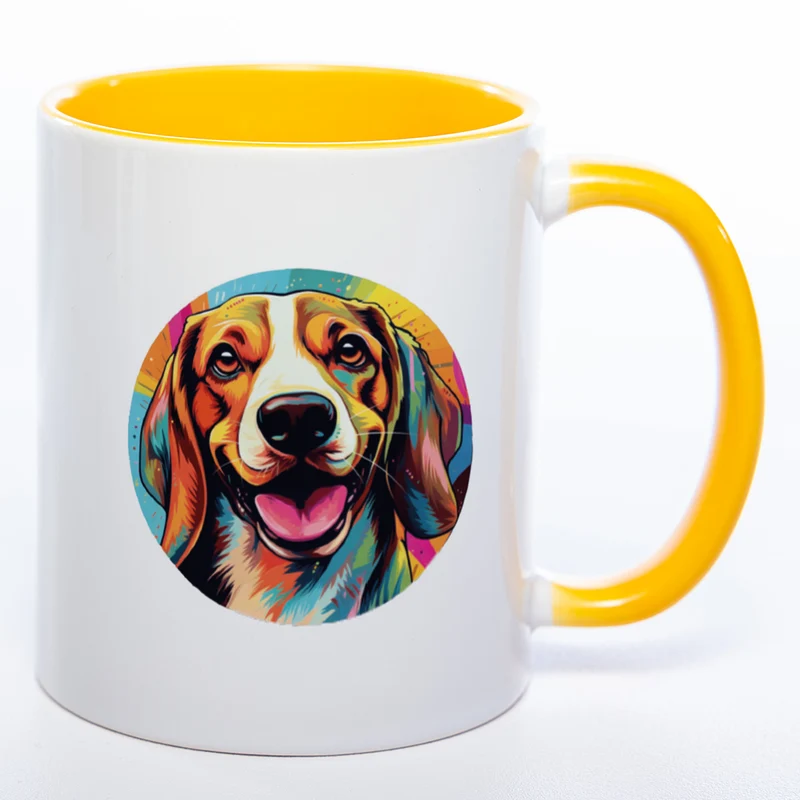 Mug Art Tasse mit Beagle & wahlweise mit NAMEN- Kaffeetasse StickyWorld Exclusive