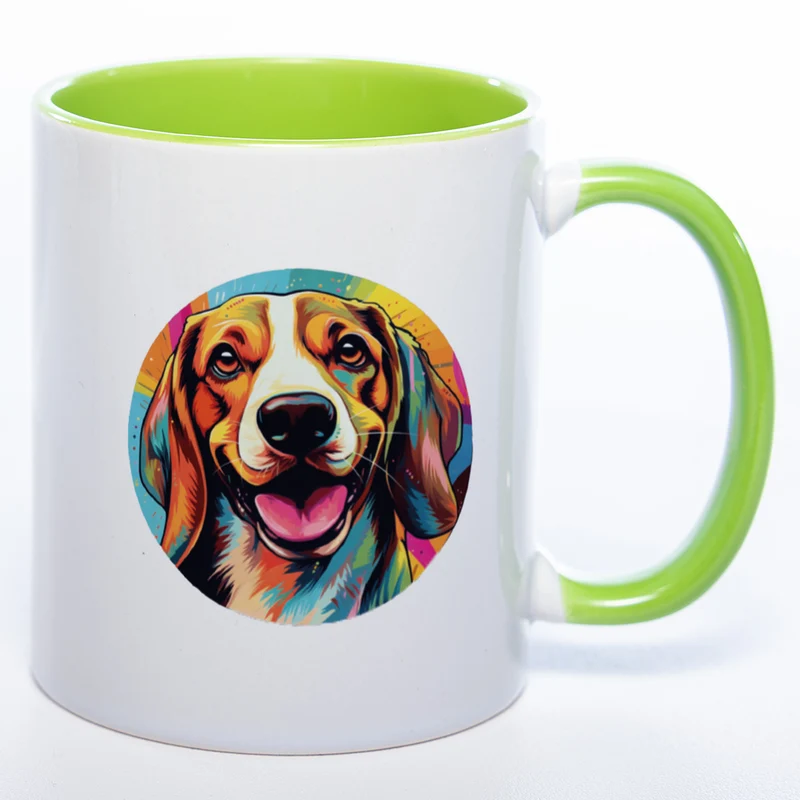Mug Art Tasse mit Beagle & wahlweise mit NAMEN- Kaffeetasse StickyWorld Exclusive