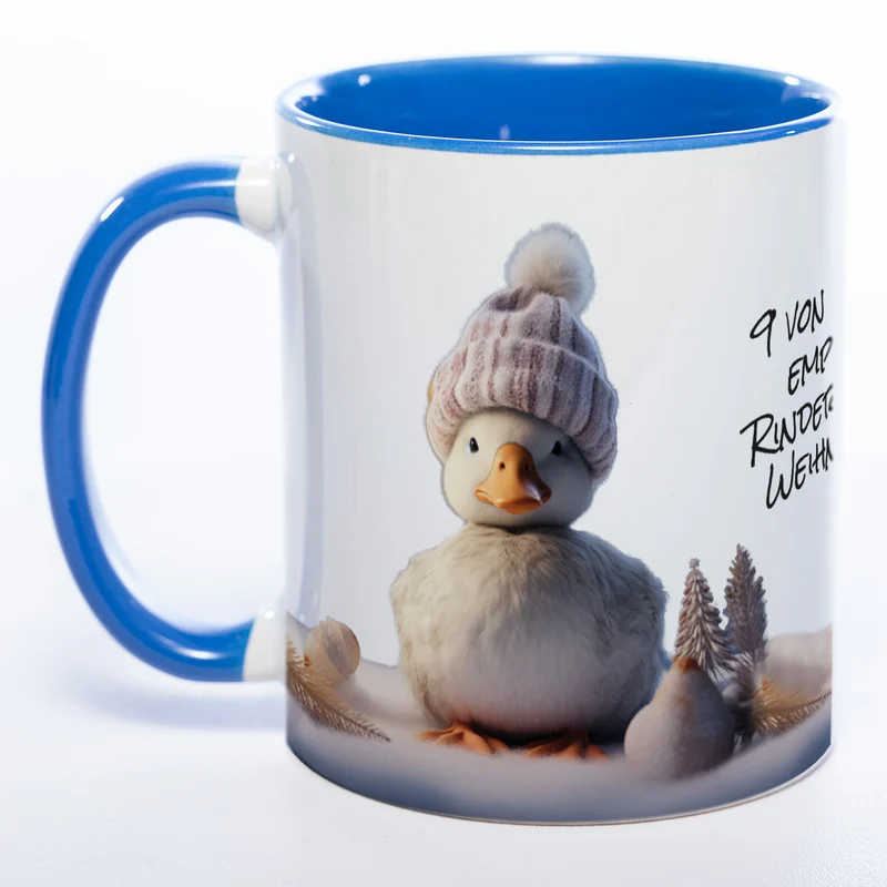 Weihnachtstasse Gänse Motiv 2 - lustige Kaffetasse - spülmaschinenfest