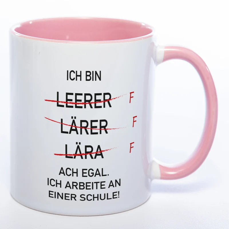 Lehrer-Tasse - lustige Kaffeetasse mit eigenem Foto- spülmaschinenfest