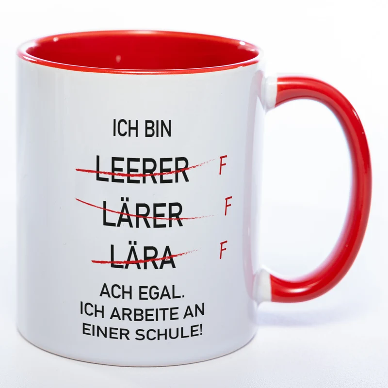 Lehrer-Tasse - lustige Kaffeetasse mit eigenem Foto- spülmaschinenfest