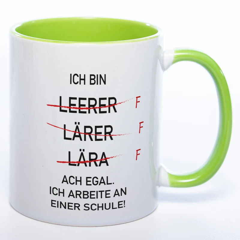 Lehrer-Tasse - lustige Kaffeetasse mit eigenem Foto- spülmaschinenfest