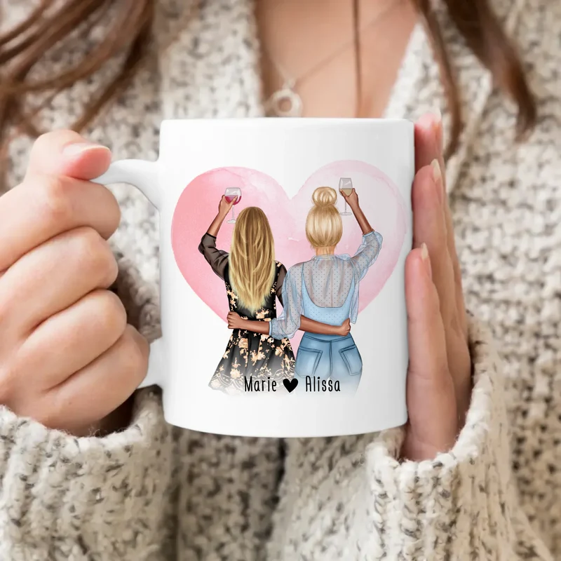 Mug personnalisé Meilleure amie (2 amies)