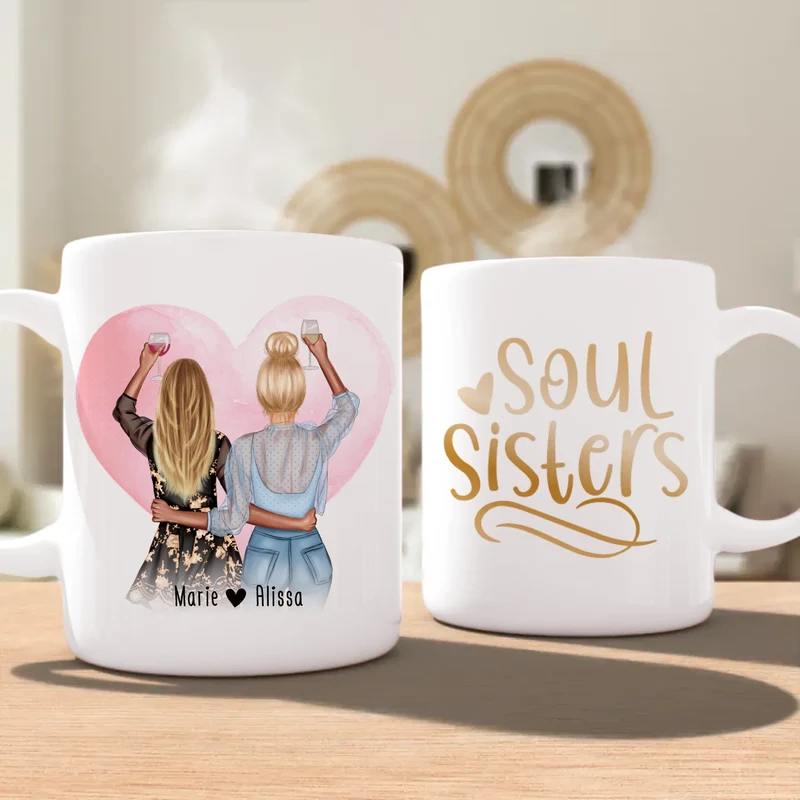 Mug personnalisé Meilleure amie (2 amies)