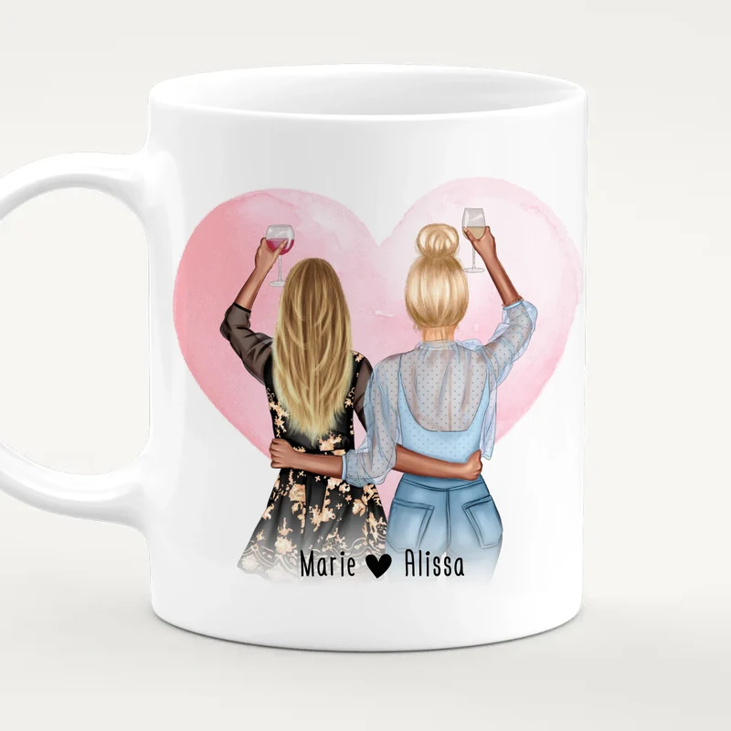 Mug personnalisé Meilleure amie (2 amies)