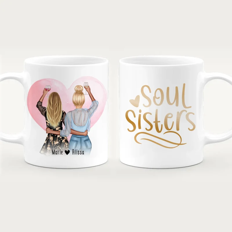 Mug personnalisé Meilleure amie (2 amies)