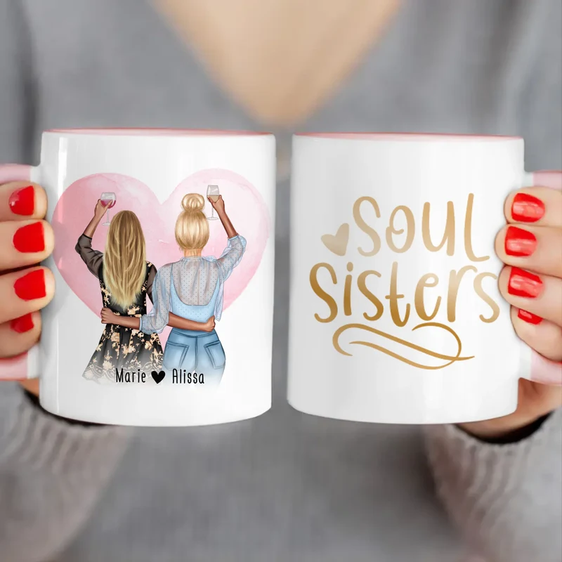 Mug personnalisé Meilleure amie (2 amies)