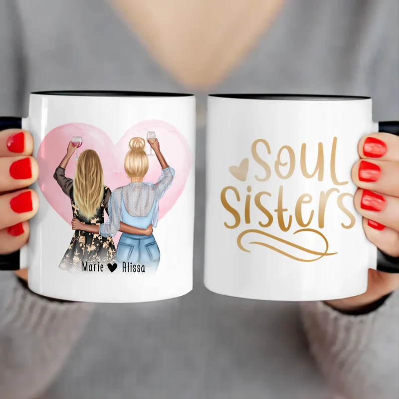Mug personnalisé Meilleure amie (2 amies)