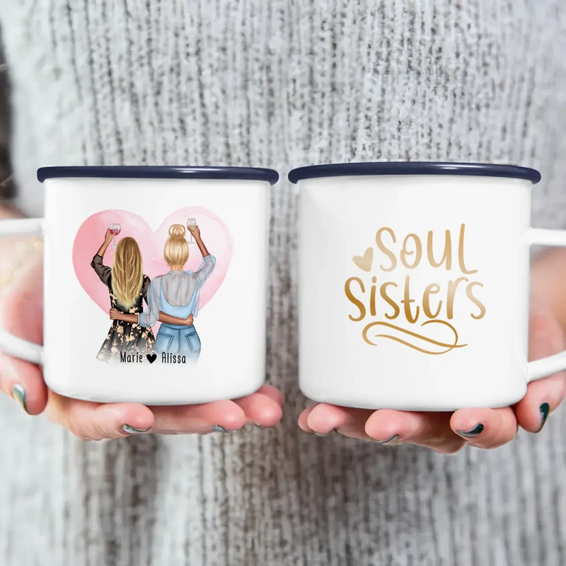 Mug personnalisé Meilleure amie (2 amies)
