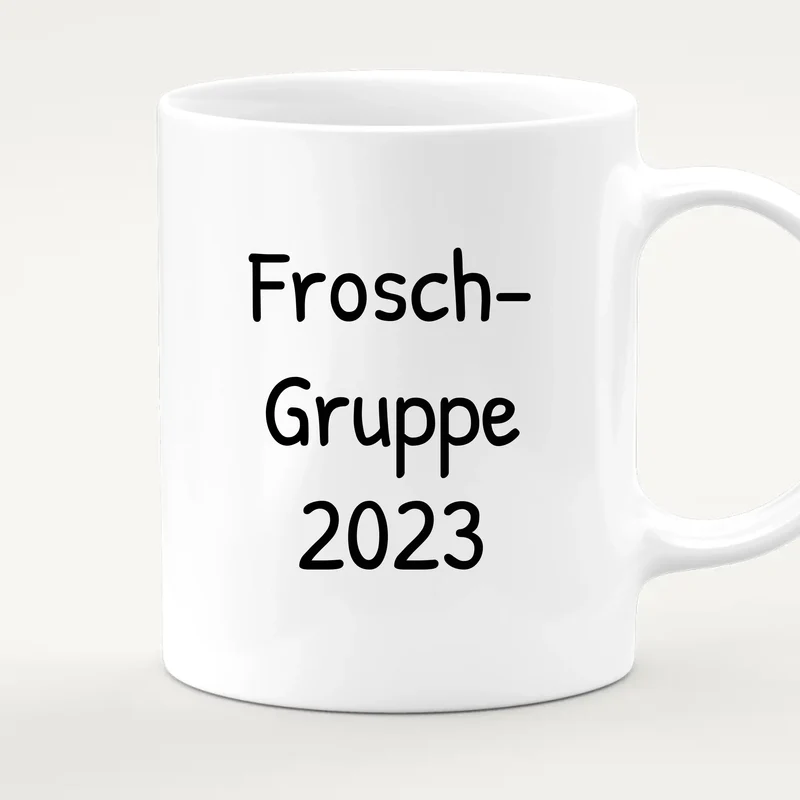 Personalisierte Tasse mit Erzieher/Erzieherin und Kindergartengruppe/Kita (11-26 Kinder)