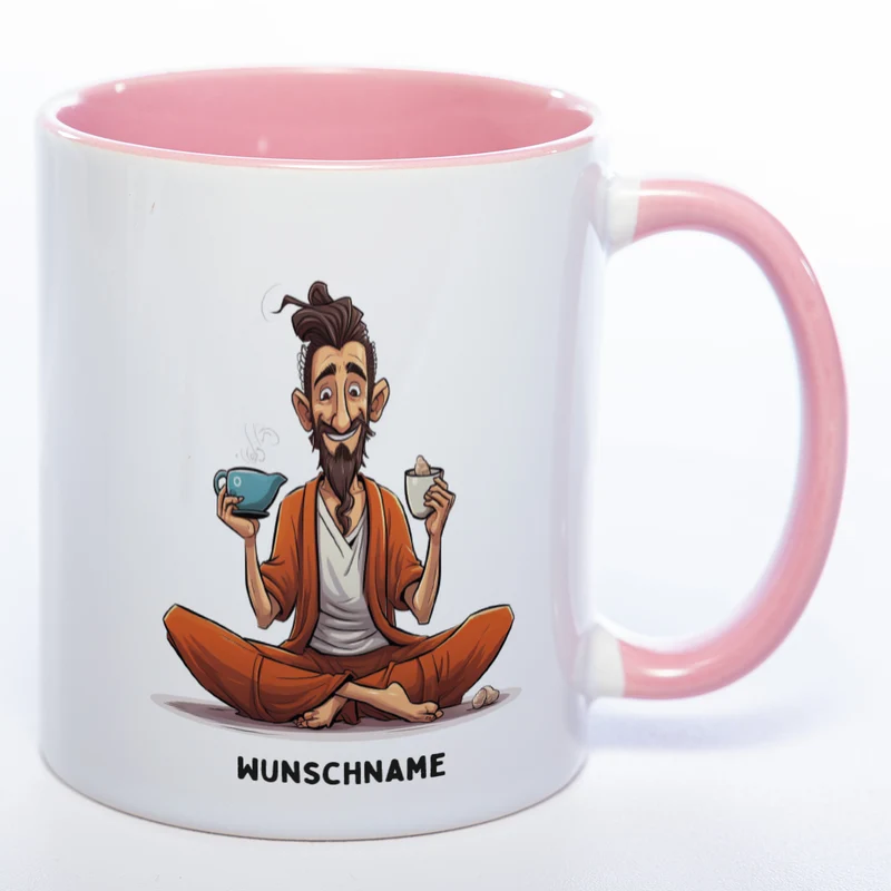 Motiv-Tasse Yoga Balance Bruder mit Wunschnamen - Teetasse StickyWorld Exclusive spülmaschinenfest