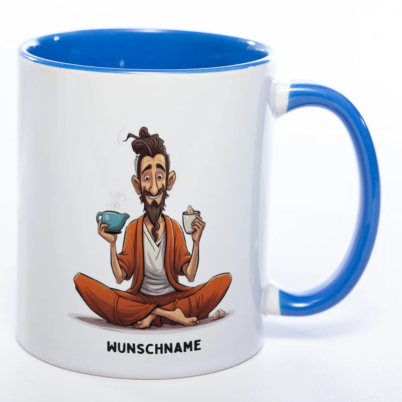 Motiv-Tasse Yoga Balance Bruder mit Wunschnamen - Teetasse StickyWorld Exclusive spülmaschinenfest