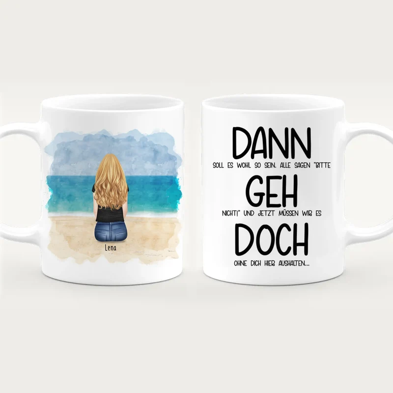 Personalisierte Tasse Kollegen (1 Frau) - Abschiedsgeschenk
