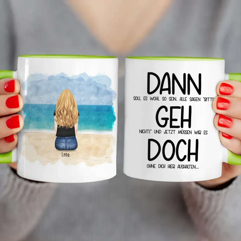 Personalisierte Tasse Kollegen (1 Frau) - Abschiedsgeschenk
