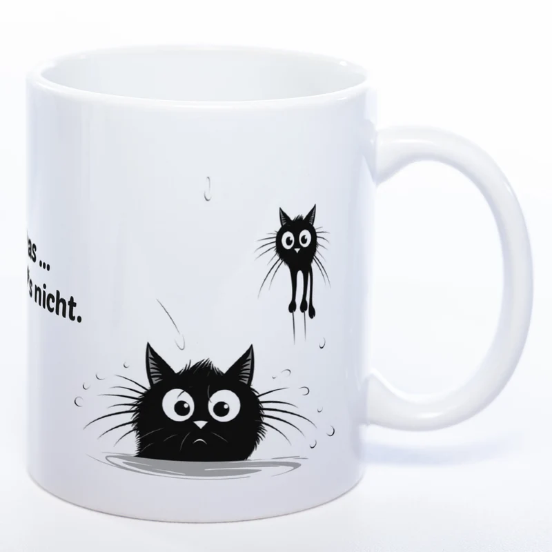 Egal was ... ich wars nicht - spülmaschinenfeste Katzen Motiv-Tasse - süße Kaffeetasse in vielen Farben
