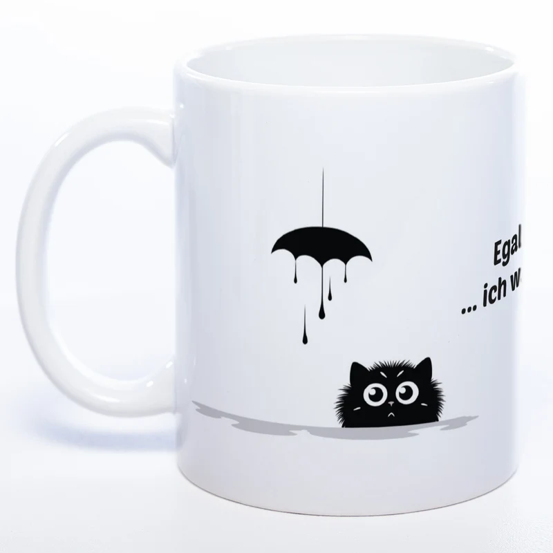Egal was ... ich wars nicht - spülmaschinenfeste Katzen Motiv-Tasse - süße Kaffeetasse in vielen Farben